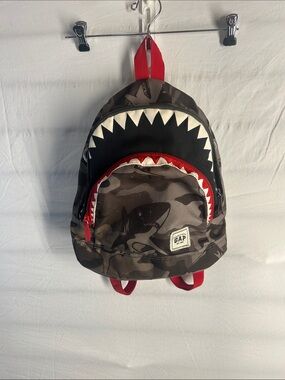GAP Camo Shark Backpack with Red Accents